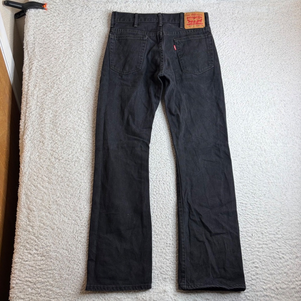 Levis 517 Mens Black Bootcut Denim Jeans 30x32 Cotton Faded Black